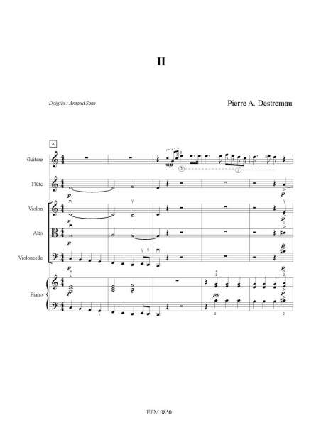 Pierre-Arnaud Destremau - Concertino for  guitare - score