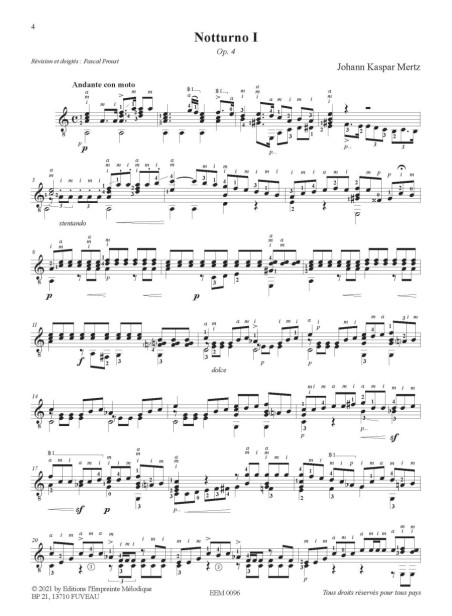 Johann Kaspar Mertz - Trois nocturnes opus 4