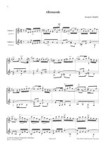 Jacques duphly, Allemande, La Vanlo, Rondeau, transcription duo Odelia , duos de guitare
