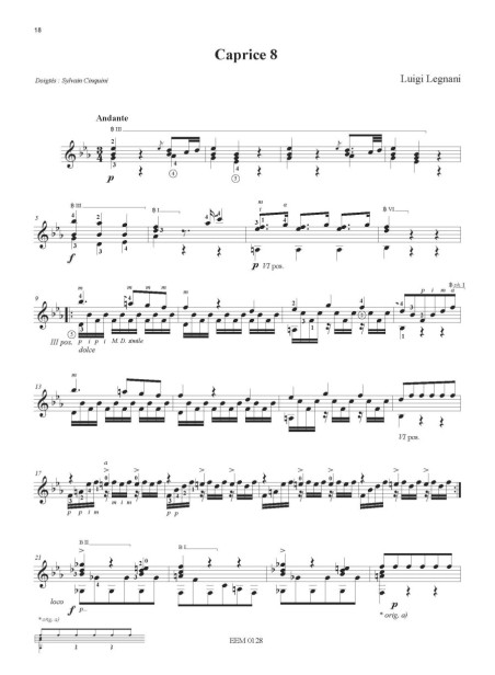 Luigi Legnani - 36 Caprices opus 20