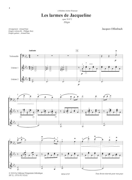 Jacques Offenbach - Les larmes de Jacqueline