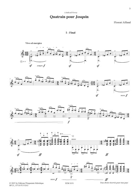 Florent Aillaud - Quatrain pour Josquin PDF