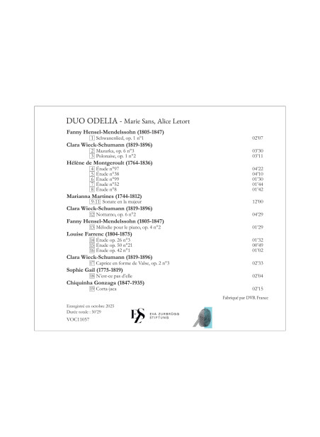 CD DUO ODELIA - N'EST-CE PAS D'ELLE ?