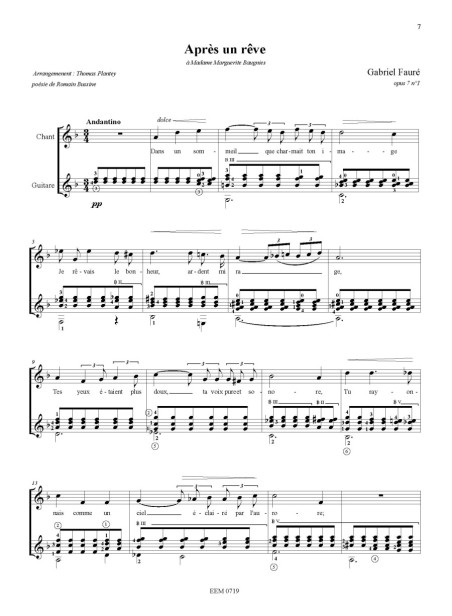 Gabriel Faure - Cinq mélodies