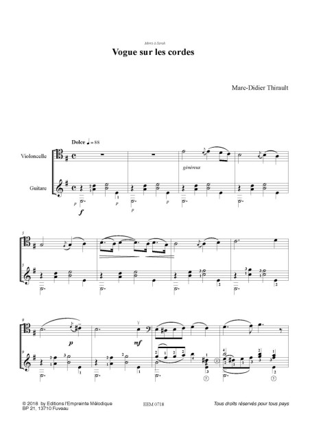 Marc-Didier Thirault - Vogue sur les cordes