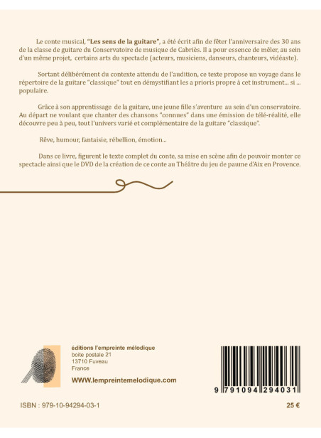 Arnaud Sans - Les sens de la guitare livre DVD