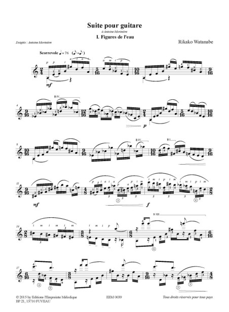 Rikako Watanabe - Suite pour guitare