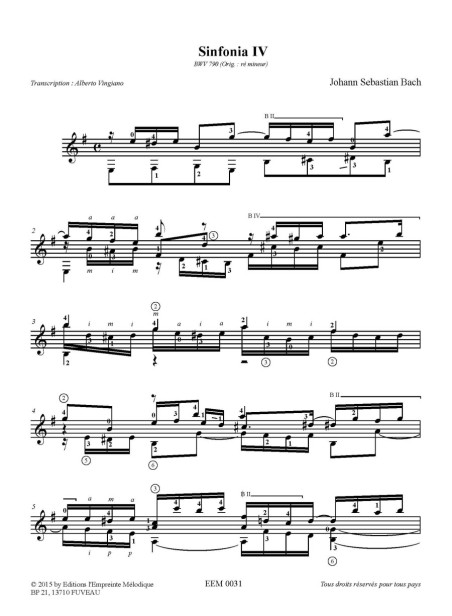 Johann-Sebastien Bach - Trois Sinfonias
